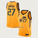 Rudy Gobert NO 27 Camiseta Utah Jazz Statement Amarillo