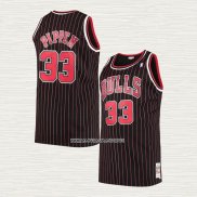 Scottie Pippen NO 33 Camiseta Chicago Bulls Mitchell & Ness 1996-97 Negro