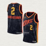 Shai-Gilgeous Alexander NO 2 Camiseta Oklahoma City Thunder Ciudad 2023-24 Negro