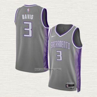 Terence Davis NO 3 Camiseta Sacramento Kings Ciudad 2022-23 Gris