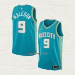 Theo Maledon NO 9 Camiseta Charlotte Hornets Ciudad 2023-24 Verde