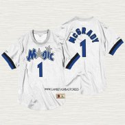 Tracy McGrady NO 1 Camiseta Orlando Magic Manga Corta Blanco