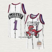 Tracy Mcgrady NO 1 Camiseta Nino Toronto Raptors Mitchell & Ness 1998-99 Blanco