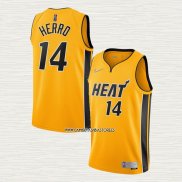 Tyler Herro NO 14 Camiseta Miami Heat Earned 2020-21 Oro