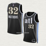 Wesley Matthews NO 32 Camiseta Atlanta Hawks Ciudad 2023-24 Negro