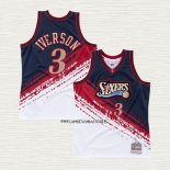 Allen Iverson NO 3 Camiseta Philadelphia 76ers Mitchell & Ness 1997-98 Negro