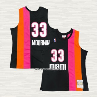 Alonzo Mourning NO 33 Camiseta Miami Floridians Hardwood Classics Throwback Negro
