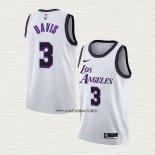 Anthony Davis NO 3 Camiseta Los Angeles Lakers Ciudad 2022-23 Blanco
