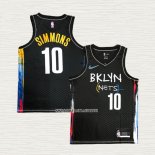 Ben Simmons NO 10 Camiseta Brooklyn Nets Ciudad 2020-21 Negro