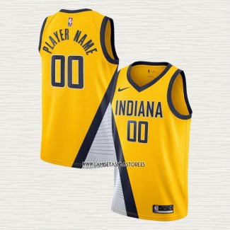 Camiseta Indiana Pacers Personalizada Statement 2019-20 Amarillo