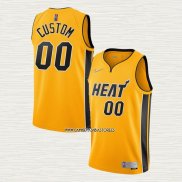 Camiseta Miami Heat Personalizada Earned 2020-21 Oro