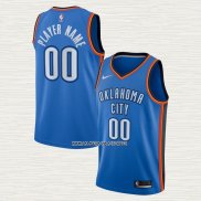 Camiseta Oklahoma City Thunder Personalizada Icon 2017-18 Azul