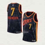 Chet Holmgren NO 7 Camiseta Oklahoma City Thunder Ciudad 2023-24 Negro