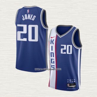 Colby Jones NO 20 Camiseta Sacramento Kings Ciudad 2023 Azul 24