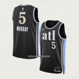 Dejounte Murray NO 5 Camiseta Atlanta Hawks Ciudad 2023-24 Negro