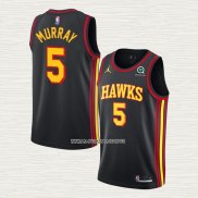 Dejounte Murray NO 5 Camiseta Atlanta Hawks Statement 2022-23 Negro