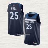 Derrick Rose NO 25 Camiseta Minnesota Timberwolves Icon Azul