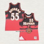 Dikembe Mutombo NO 55 Camiseta Atlanta Hawks Retro Rojo