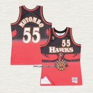 Dikembe Mutombo NO 55 Camiseta Atlanta Hawks Retro Rojo