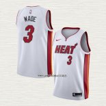 Dwyane Wade NO 3 Camiseta Miami Heat Association 2021-22 Blanco
