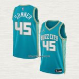 Edmond Sumner NO 45 Camiseta Charlotte Hornets Ciudad 2023-24 Verde