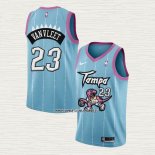 Fred Vanvleet NO 23 Camiseta Toronto Raptors Ciudad 2020-21 Rosa Azul