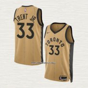 Gary Trent JR. NO 33 Camiseta Toronto Raptors Ciudad 2023-24 Oro