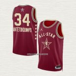Giannis Antetokounmpo NO 34 Camiseta Milwaukee Bucks All Star 2024 Rojo