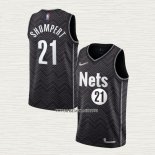 Iman Shumpert NO 21 Camiseta Brooklyn Nets Earned 2020-21 Negro