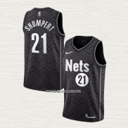 Iman Shumpert NO 21 Camiseta Brooklyn Nets Earned 2020-21 Negro