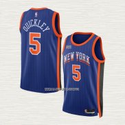 Immanuel Quickley NO 5 Camiseta New York Knicks Ciudad 2023-24 Azul