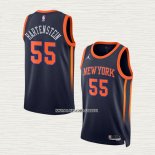 Isaiah Hartenstein NO 55 Camiseta New York Knicks Statement 2022-23 Negro