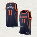 Jalen Brunson NO 11 Camiseta New York Knicks Statement 2022-23 Negro