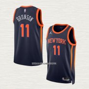 Jalen Brunson NO 11 Camiseta New York Knicks Statement 2022-23 Negro