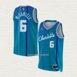 Jalen McDaniels NO 6 Camiseta Charlotte Hornets Ciudad 2021-22 Azul