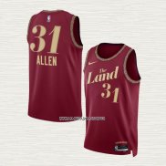 Jarrett Allen NO 31 Camiseta Cleveland Cavaliers Ciudad 2023-24 Rojo