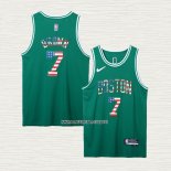 Jaylen Brown NO 7 Camiseta Boston Celtics Bandera Edition 75th Verde
