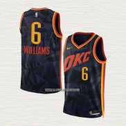 Jaylin Williams NO 6 Camiseta Oklahoma City Thunder Ciudad 2023-24 Negro