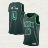 Jayson Tatum NO 0 Camiseta Boston Celtics Earned 2020-21 Verde