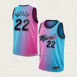 Jimmy Butler NO 22 Camiseta Nino Miami Heat Ciudad 2020-21 Azul Rosa