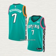 Josh Richardson NO 7 Camiseta San Antonio Spurs Ciudad 2022-23 Verde