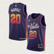 Jusuf Nurkic NO 20 Camiseta Phoenix Suns Ciudad 2023-24 Violeta