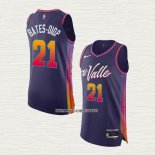 Keita Bates-Diop NO 21 Camiseta Phoenix Suns Ciudad Autentico 2023-24 Violeta