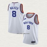 Kemba Walker NO 8 Camiseta New York Knicks 75th Anniversary Blanco