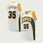 Kevin Durant NO 35 Camiseta Nino Seattle SuperSonics Mitchell & Ness 2006-07 Blanco