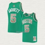 Kevin Garnett NO 5 Camiseta Boston Celtics Mitchell & Ness 2007-08 Verde