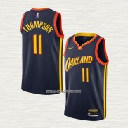 Klay Thompson NO 11 Camiseta Golden State Warriors Ciudad 2020-21 Negro