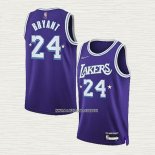 Kobe Bryant NO 24 Camiseta Los Angeles Lakers Ciudad Edition 2021-22 Violeta