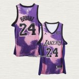 Kobe Bryant NO 24 Camiseta Los Angeles Lakers Fashion Royalty Violeta