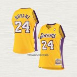 Kobe Bryant NO 24 Camiseta Nino Los Angeles Lakers Mitchell & Ness 2008-09 Amarillo